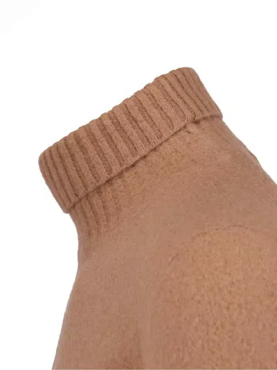 Drumohr Camel Wool Turtleneck In Brown