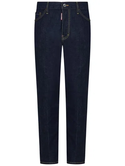 Shop Dsquared2 Dark Rince Wash Cool Guy Jeans In Blue