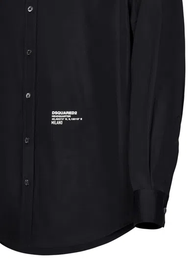 Shop Dsquared2 Dropped Shoulder Shirt In Black