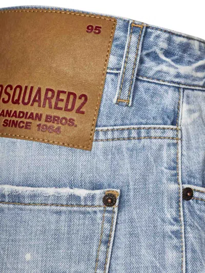 Shop Dsquared2 Light Bleach Wash Traveller Jeans In Blue