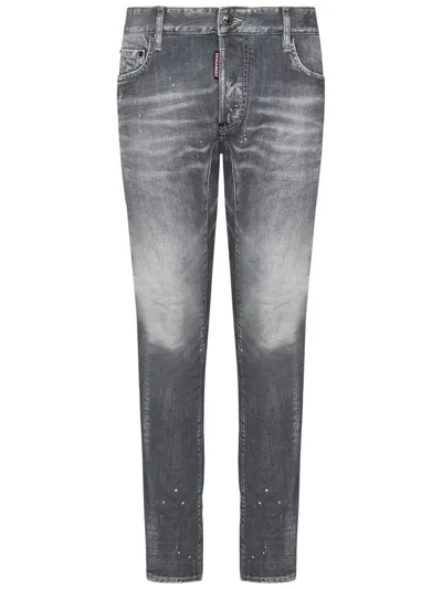 Shop Dsquared2 Tidy Biker Jeans In Grey