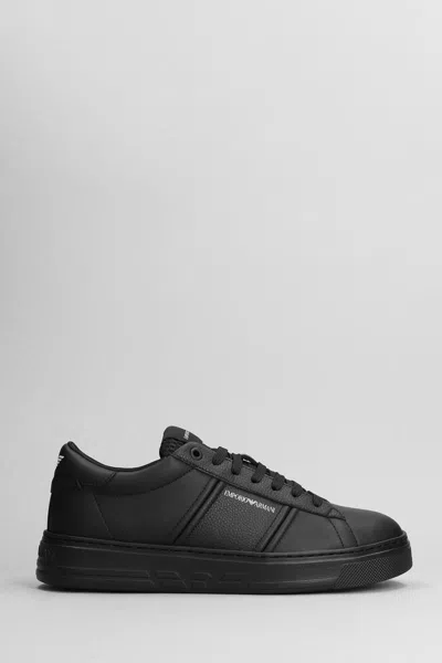 Shop Emporio Armani Sneakers In Black