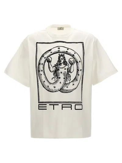 Shop Etro Logo Print T-shirt In Multicolor