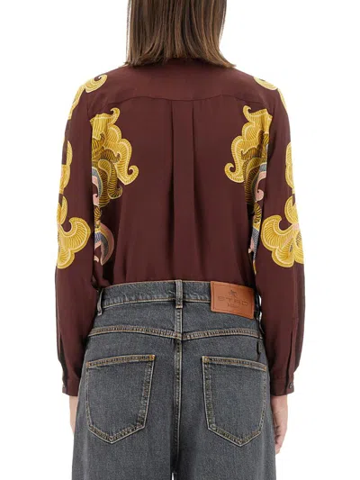 Etro Women's Printed Shirt In Brown