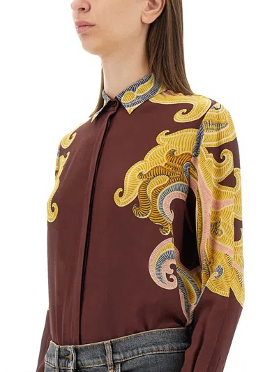 Etro Women's Printed Shirt In Brown