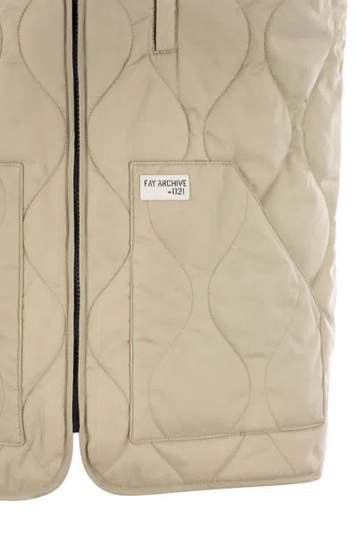 Shop Fay Quilted Vest -  Archive In Beige