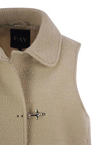 Fay 3 Ganci Lined Waistcoat In Beige