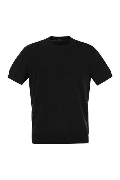 Shop Fedeli Cotton T-shirt In Black