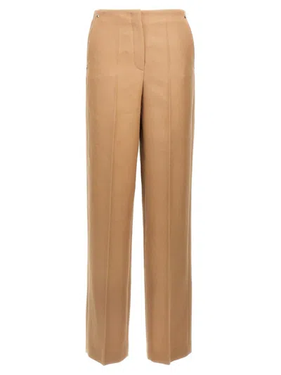 Fendi Tailored Trousers With Pockets And Crease In Brown