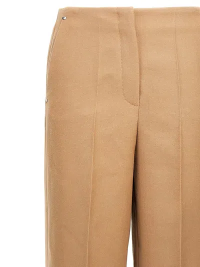 Fendi Tailored Trousers With Pockets And Crease In Brown