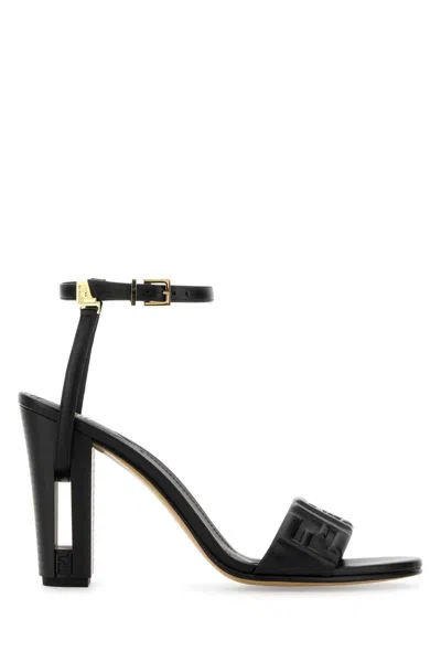 Shop Fendi Sandals In Black