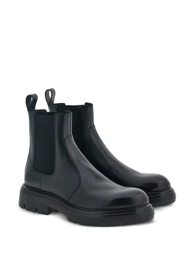 Shop Ferragamo Boots In Nero/nero/nero