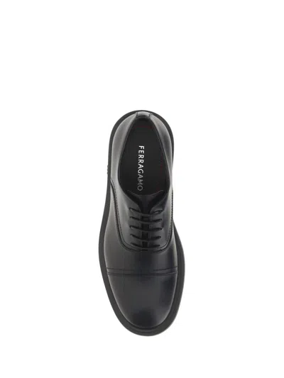 Ferragamo Balmoral Oxford Shoes In Black