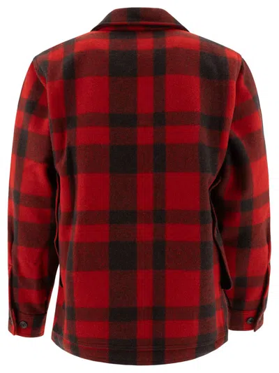 Filson Mackinaw Wool Cruiser Jacket In Red
