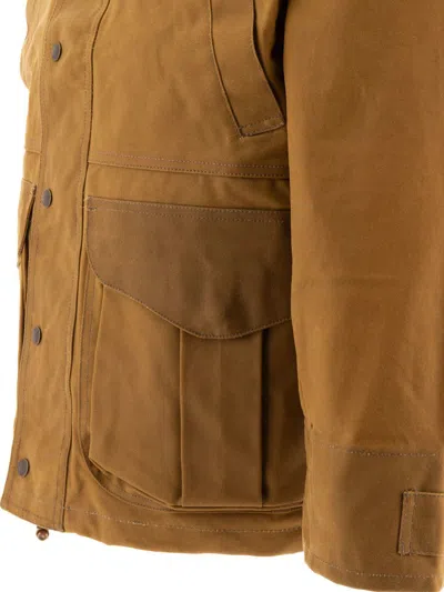 Shop Filson "tin Cloth Field" Jacket In Beige