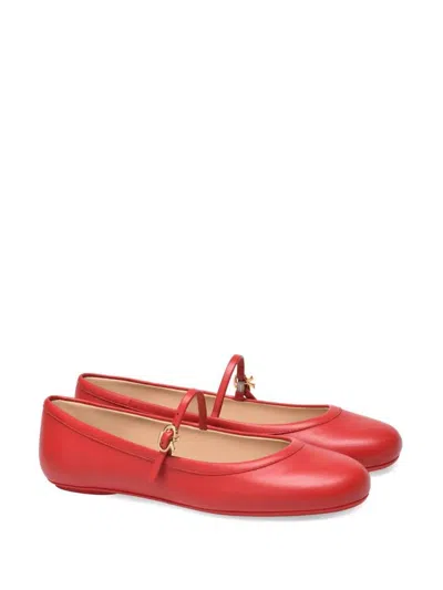 Shop Gianvito Rossi Carla Ballet Flats In Red