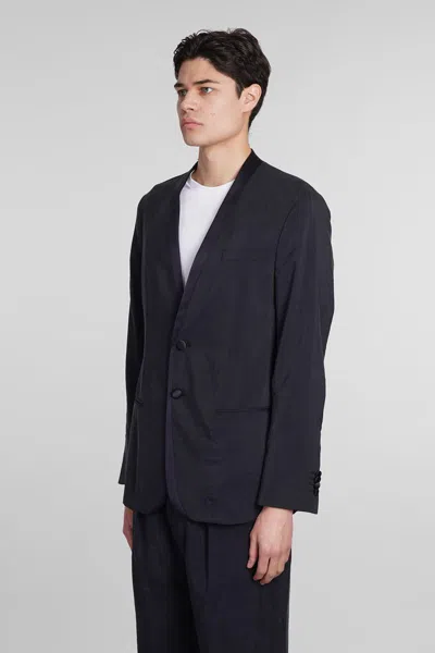 Shop Giorgio Armani Blazer In Blue