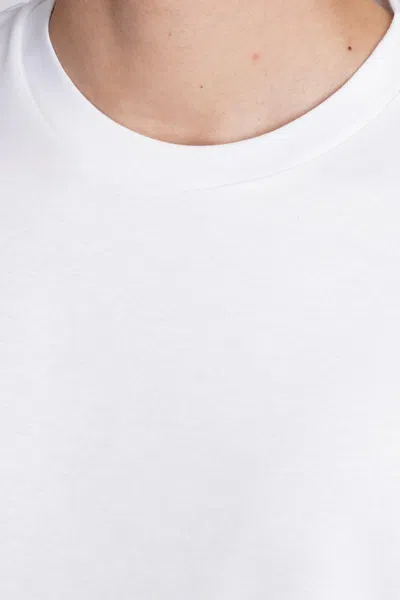 Giorgio Armani Men Stretch Viscose Jersey Crew Neck T-shirt In White