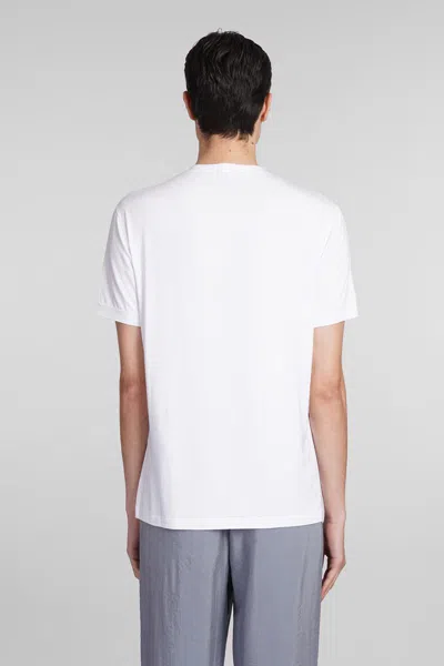 Giorgio Armani Men Stretch Viscose Jersey Crew Neck T-shirt In White