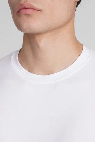 Giorgio Armani Men Stretch Viscose Jersey Crew Neck T-shirt In White