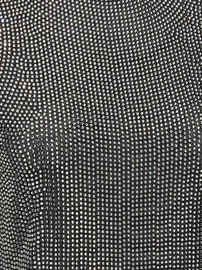Giuseppe Di Morabito Black Short-sleeved Top With Crystals In Black