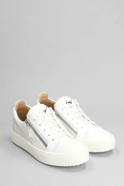 Giuseppe Zanotti Woman Sneakers White Size 10 Soft Leather In White