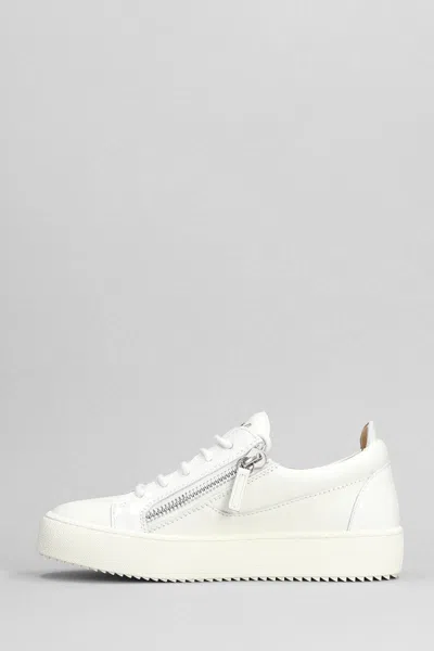 Giuseppe Zanotti Woman Sneakers White Size 10 Soft Leather In White
