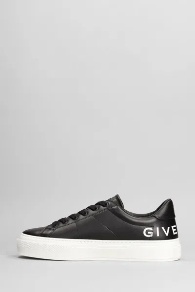 Givenchy Leather Sneakers In Black