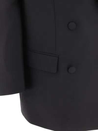 Givenchy Oversized Double Breasted Jacket In Black