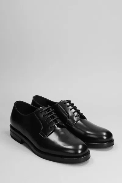 Givenchy Black Leather Lace-up Shoes In Black