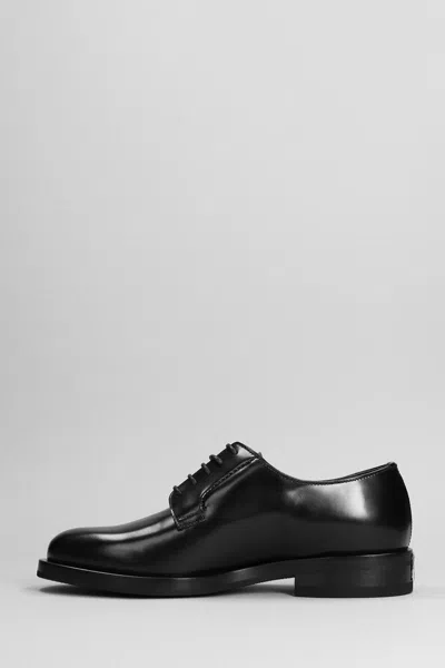 Givenchy Black Leather Lace-up Shoes In Black