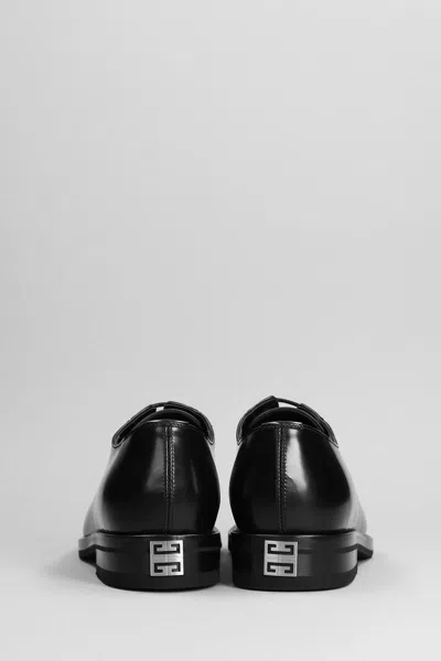 Givenchy Black Leather Lace-up Shoes In Black