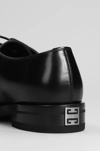 Givenchy Black Leather Lace-up Shoes In Black