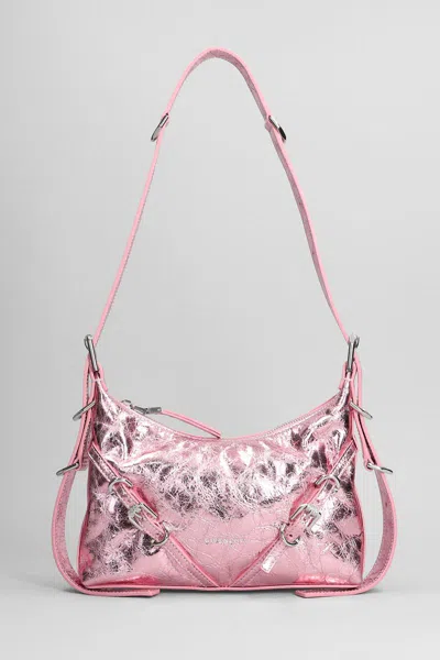 Givenchy Voyou Shoulder Bag In Rose-pink Leather In Pink