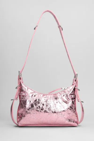 Givenchy Voyou Shoulder Bag In Rose-pink Leather In Pink