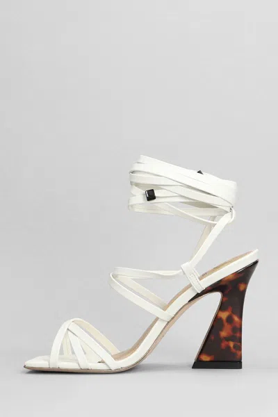 Shop Gold & Rouge Prity Sandals In White