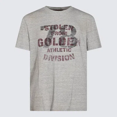 Shop Golden Goose Grey Cotton T-shirt In Multicolour