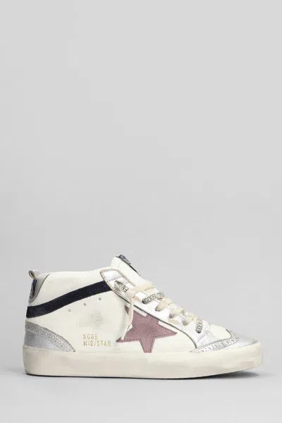 Shop Golden Goose Mid Star Sneakers In White