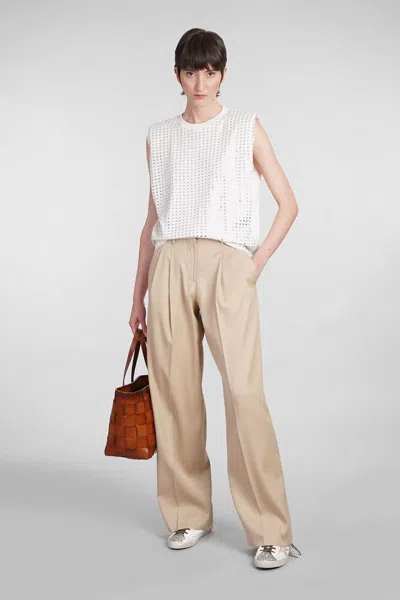 Shop Golden Goose Pants In Beige