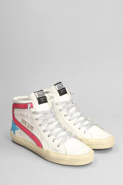 Golden Goose Slide High-top Sneakers In White