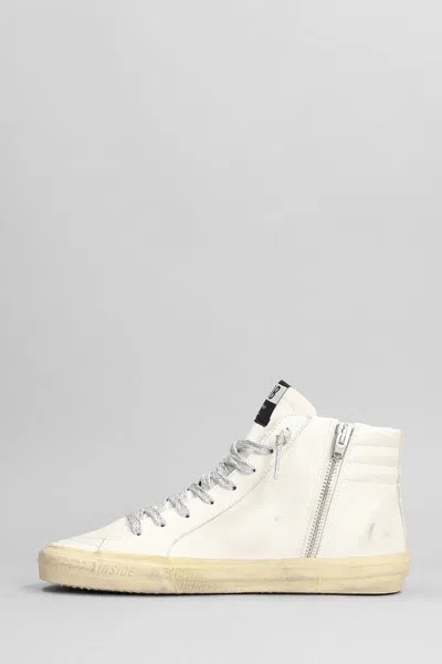 Golden Goose Slide High-top Sneakers In White