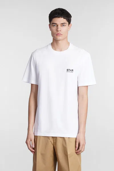 Golden Goose Logo Print Cotton T-shirt In White