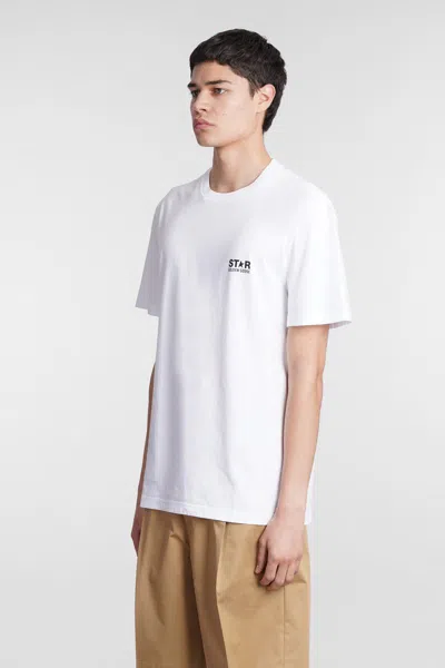 Golden Goose Logo Print Cotton T-shirt In White