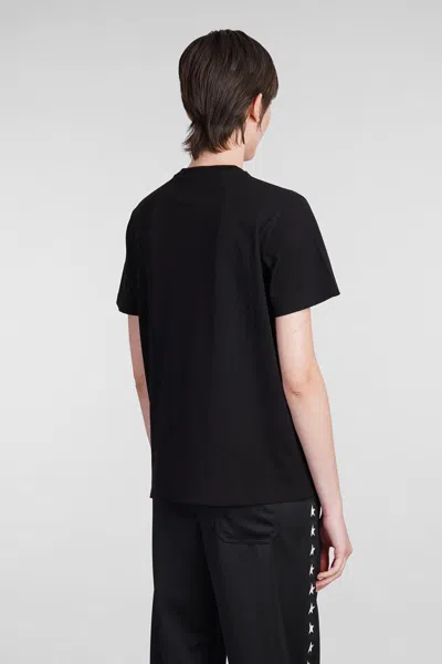 Golden Goose Cotton T-shirt With Iconic Frontal Star In Black