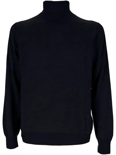 Gran Sasso Man Turtleneck Navy Size 46 Virgin Wool