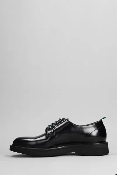 Shop Green George Lace Up Shoes In Black