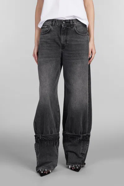Haikure Cuff-detail Jeans In Black