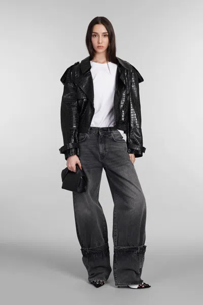 Haikure Cuff-detail Jeans In Black