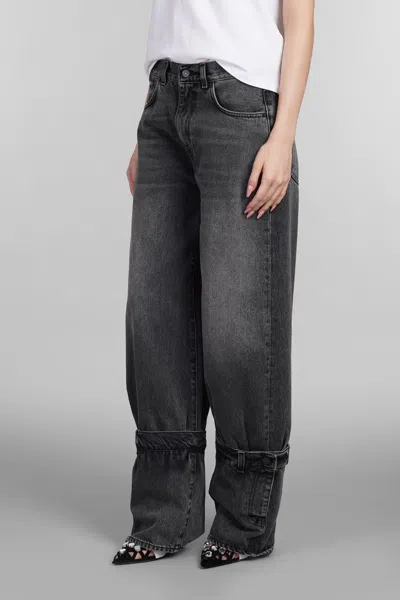 Haikure Cuff-detail Jeans In Black