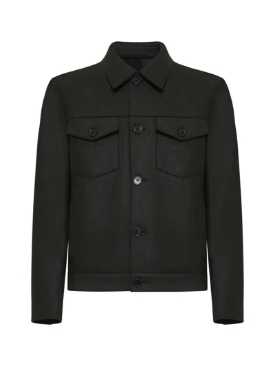 Shop Harris Wharf London Jackets In Dark Khaki